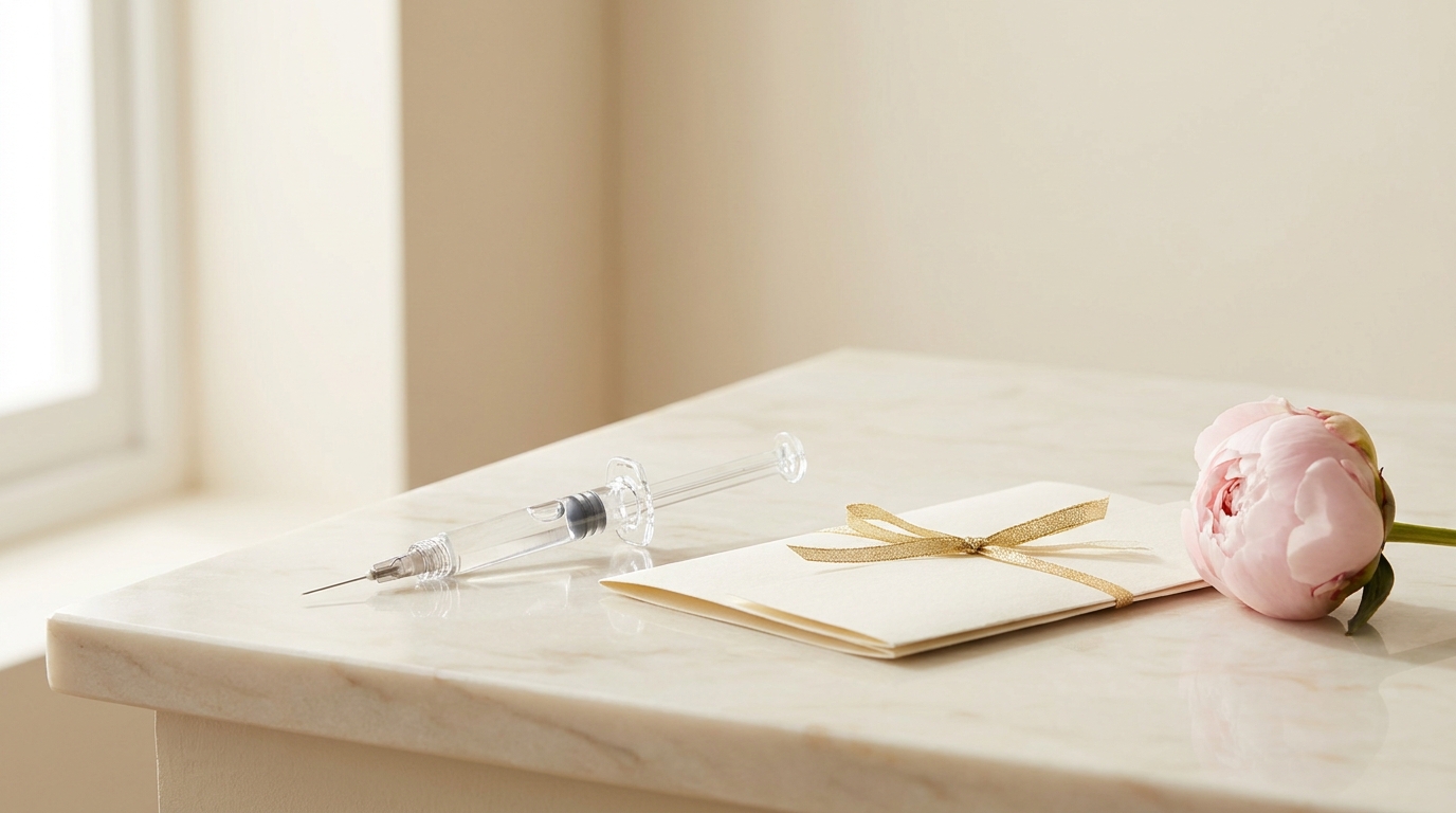 Symphony Clinic transparent lip filler pricing, premium product still life